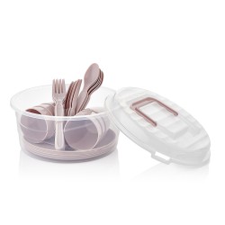 Set serviciu din plastic , pentru picnic/camping , 31 pcs...